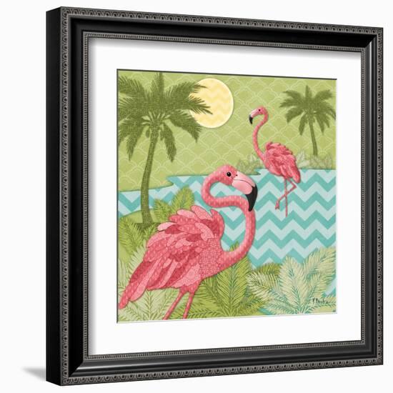 Island Flamingo I-Paul Brent-Framed Art Print