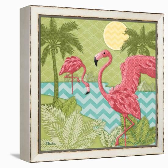 Island Flamingo II-Paul Brent-Framed Stretched Canvas