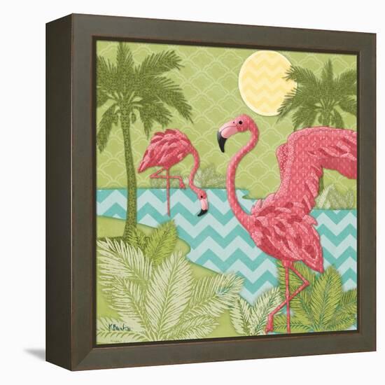 Island Flamingo II-Paul Brent-Framed Stretched Canvas