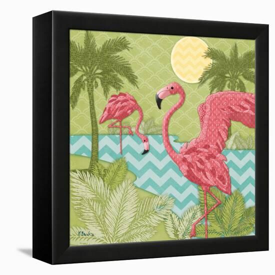 Island Flamingo II-Paul Brent-Framed Stretched Canvas