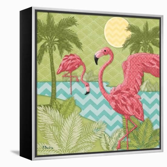 Island Flamingo II-Paul Brent-Framed Stretched Canvas