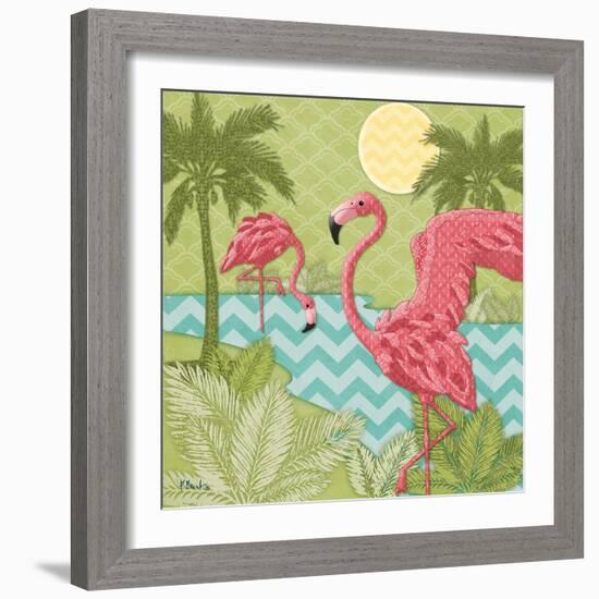 Island Flamingo II-Paul Brent-Framed Art Print