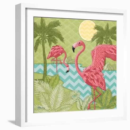 Island Flamingo II-Paul Brent-Framed Art Print