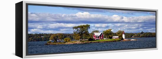 Island Home and Lighthouse on the Thousand Islands, New York, USA-Joe Restuccia III-Framed Premier Image Canvas