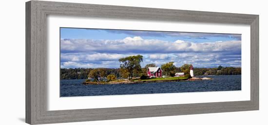 Island Home and Lighthouse on the Thousand Islands, New York, USA-Joe Restuccia III-Framed Photographic Print