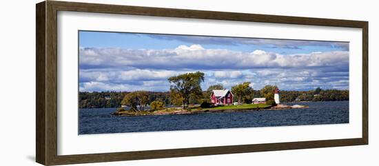 Island Home and Lighthouse on the Thousand Islands, New York, USA-Joe Restuccia III-Framed Photographic Print