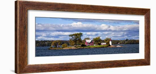 Island Home and Lighthouse on the Thousand Islands, New York, USA-Joe Restuccia III-Framed Photographic Print