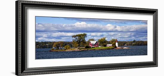 Island Home and Lighthouse on the Thousand Islands, New York, USA-Joe Restuccia III-Framed Photographic Print