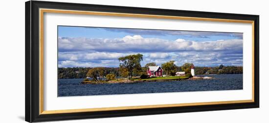 Island Home and Lighthouse on the Thousand Islands, New York, USA-Joe Restuccia III-Framed Photographic Print