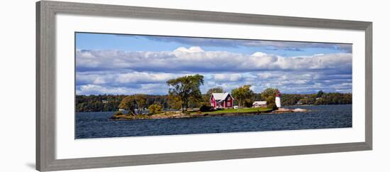 Island Home and Lighthouse on the Thousand Islands, New York, USA-Joe Restuccia III-Framed Photographic Print