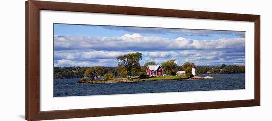 Island Home and Lighthouse on the Thousand Islands, New York, USA-Joe Restuccia III-Framed Photographic Print