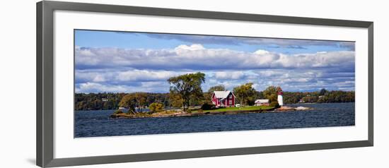 Island Home and Lighthouse on the Thousand Islands, New York, USA-Joe Restuccia III-Framed Photographic Print