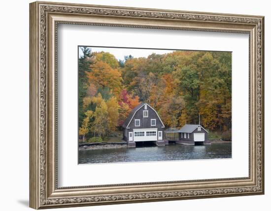 Island Home in Autumn, American Narrows, New York, USA-Cindy Miller Hopkins-Framed Photographic Print