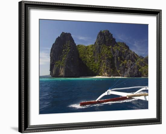 Island Hopping, Bacuit Bay, El Nido Town, Palawan, Philippines, Southeast Asia-Kober Christian-Framed Photographic Print