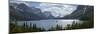 Island in a Lake, Wild Goose Island, Saint Mary Lake, Glacier National Park, Montana, USA-null-Mounted Photographic Print