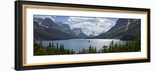 Island in a Lake, Wild Goose Island, Saint Mary Lake, Glacier National Park, Montana, USA-null-Framed Photographic Print