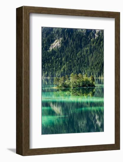 Island in Lake Eibsee-By-Framed Photographic Print