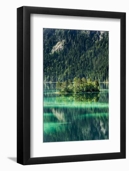 Island in Lake Eibsee-By-Framed Photographic Print
