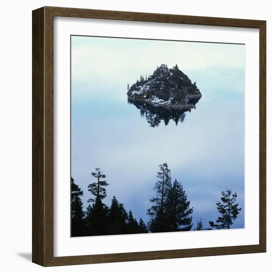 Island in Lake Tahoe-Micha Pawlitzki-Framed Photographic Print