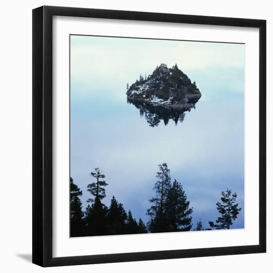 Island in Lake Tahoe-Micha Pawlitzki-Framed Photographic Print