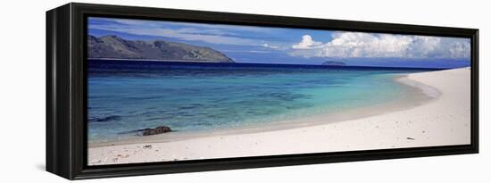 Island in the Sea, Veidomoni Beach, Mamanuca Islands, Fiji-null-Framed Premier Image Canvas