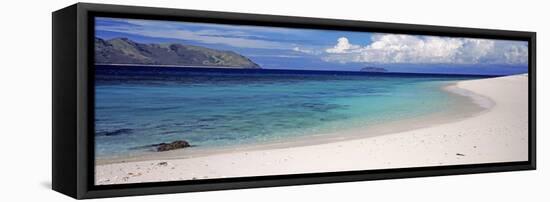 Island in the Sea, Veidomoni Beach, Mamanuca Islands, Fiji-null-Framed Premier Image Canvas