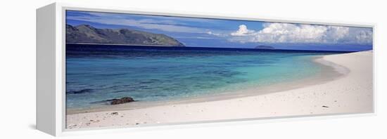 Island in the Sea, Veidomoni Beach, Mamanuca Islands, Fiji-null-Framed Premier Image Canvas