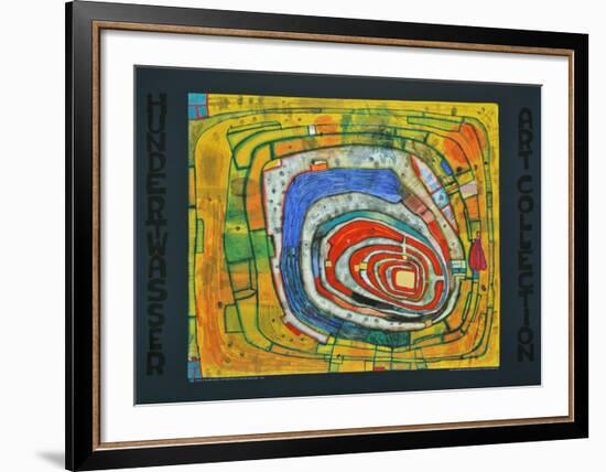 ISLAND IN THE YELLOW SEA - AUF DEM WEG IST MAN NIE VERLOREN , 1982-Friedensreich Hundertwasser-Framed Art Print