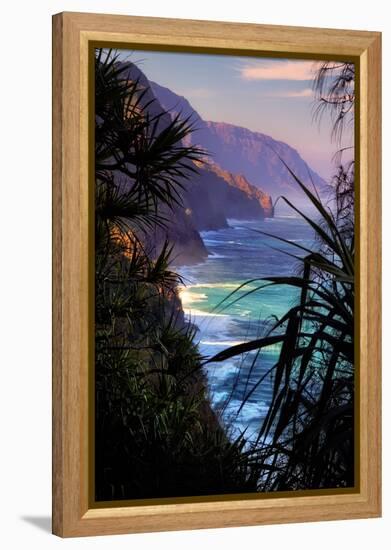 Island Magic Hawaii Kauai N? Pali Coast State Park Aloha-Vincent James-Framed Premier Image Canvas