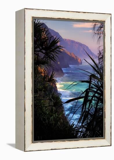 Island Magic Hawaii Kauai N? Pali Coast State Park Aloha-Vincent James-Framed Premier Image Canvas