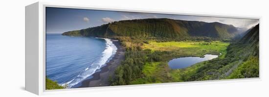 Island of Hawaii, Hawaii: Elevated View of Waipio Valley.-Ian Shive-Framed Premier Image Canvas