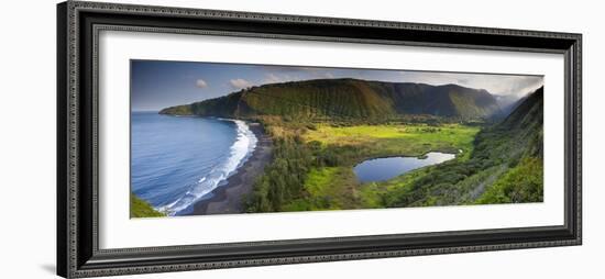 Island of Hawaii, Hawaii: Elevated View of Waipio Valley.-Ian Shive-Framed Photographic Print