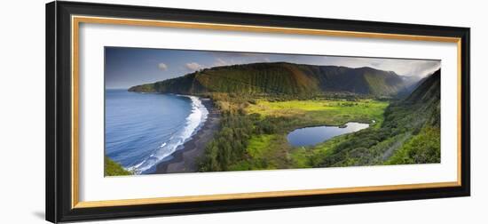 Island of Hawaii, Hawaii: Elevated View of Waipio Valley.-Ian Shive-Framed Photographic Print