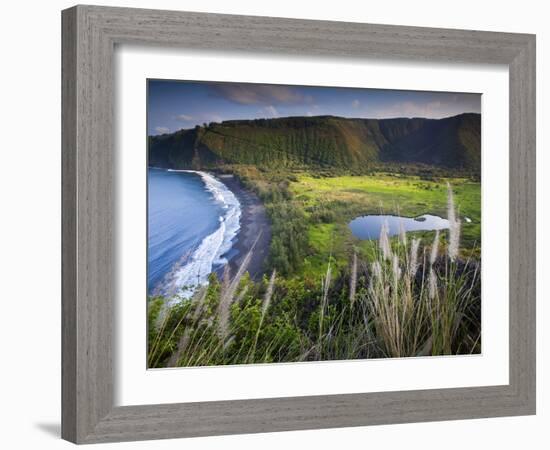 Island of Hawaii, Hawaii: Elevated View of Waipio Valley.-Ian Shive-Framed Photographic Print