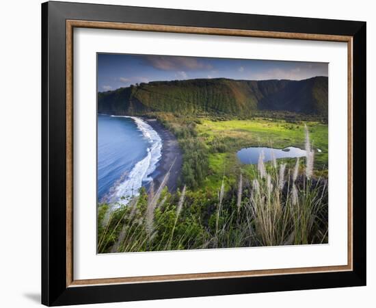 Island of Hawaii, Hawaii: Elevated View of Waipio Valley.-Ian Shive-Framed Photographic Print