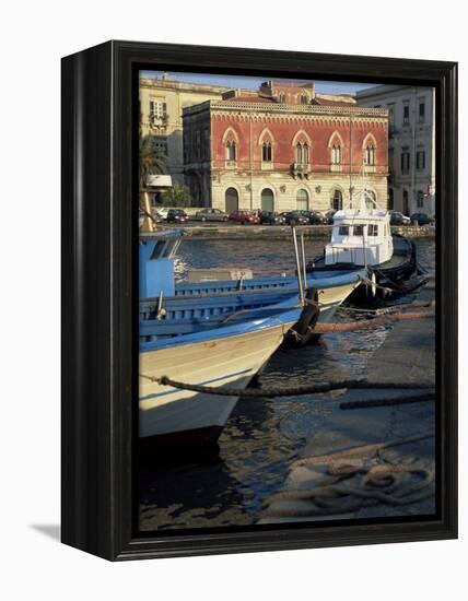 Island of Ortygia, Syracuse, Sicily, Italy, Mediterranean-Sheila Terry-Framed Premier Image Canvas