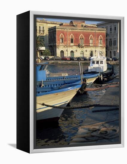 Island of Ortygia, Syracuse, Sicily, Italy, Mediterranean-Sheila Terry-Framed Premier Image Canvas