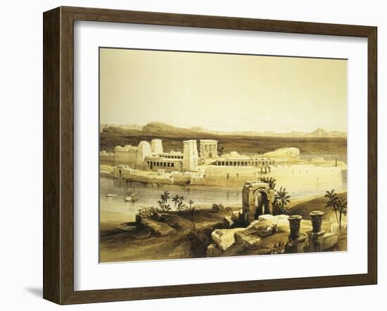 Island of Philae in Upper Egypt, Lithograph, 1838-9-David Roberts-Framed Giclee Print