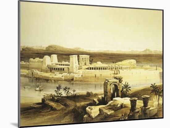 Island of Philae in Upper Egypt, Lithograph, 1838-9-David Roberts-Mounted Giclee Print