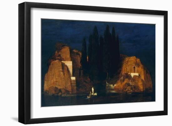 Island of the Dead, by Arnold Bocklin, 1880, Swiss Romantic/Symbolist Painting, Oil on Wood. A Drap-Everett - Art-Framed Art Print