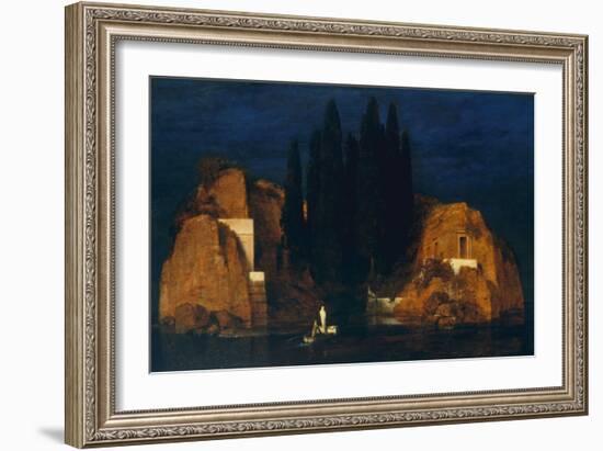 Island of the Dead, by Arnold Bocklin, 1880, Swiss Romantic/Symbolist Painting, Oil on Wood. A Drap-Everett - Art-Framed Premium Giclee Print