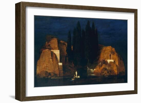 Island of the Dead, by Arnold Bocklin, 1880, Swiss Romantic/Symbolist Painting, Oil on Wood. A Drap-Everett - Art-Framed Premium Giclee Print