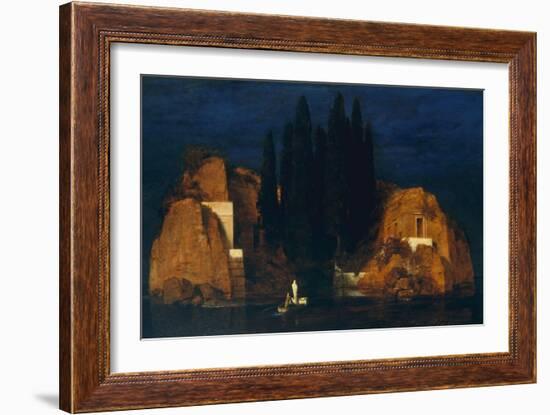 Island of the Dead, by Arnold Bocklin, 1880, Swiss Romantic/Symbolist Painting, Oil on Wood. A Drap-Everett - Art-Framed Premium Giclee Print