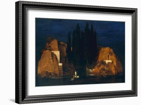 Island of the Dead, by Arnold Bocklin, 1880, Swiss Romantic/Symbolist Painting, Oil on Wood. A Drap-Everett - Art-Framed Premium Giclee Print