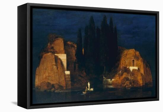 Island of the Dead, by Arnold Bocklin, 1880, Swiss Romantic/Symbolist Painting, Oil on Wood. A Drap-Everett - Art-Framed Stretched Canvas