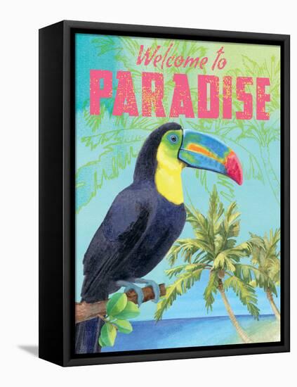 Island Time Toucan II-Beth Grove-Framed Stretched Canvas