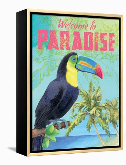 Island Time Toucan II-Beth Grove-Framed Stretched Canvas