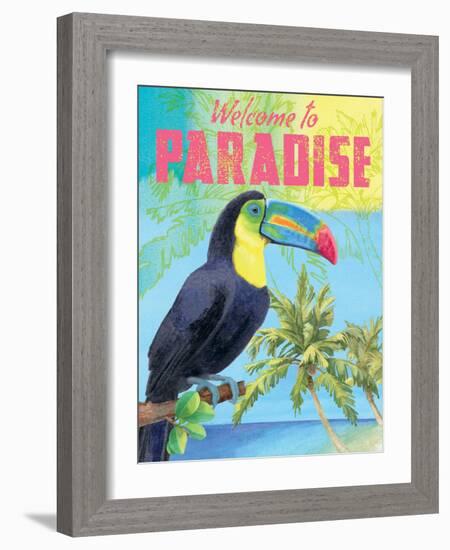 Island Time Tucan II Bright-Beth Grove-Framed Art Print