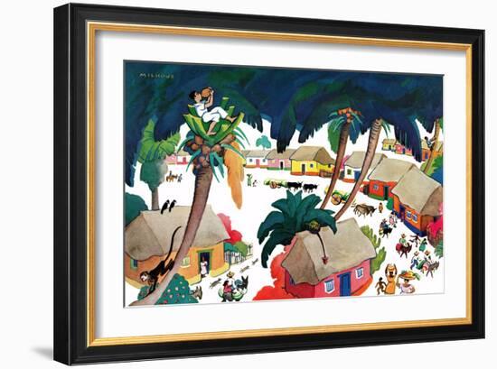 Island Village - Jack & Jill-Katherine Millhous-Framed Giclee Print