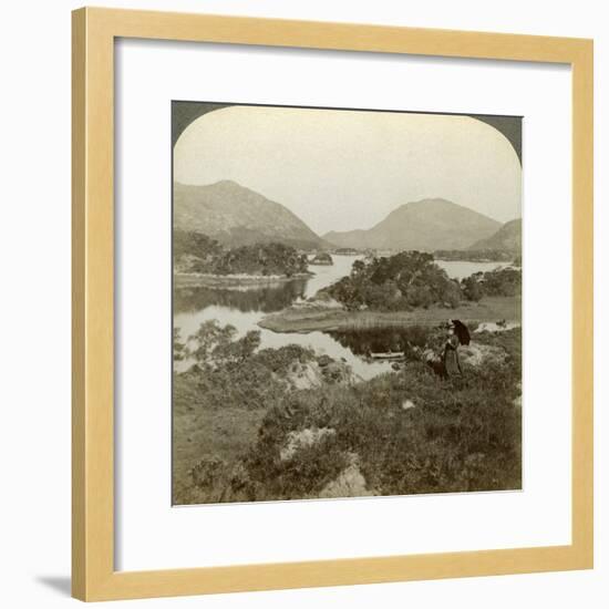 Islands and Upper Lake, Killarney, Ireland-Underwood & Underwood-Framed Photographic Print